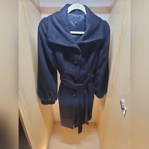 Plastic Island Winter Coat in Black